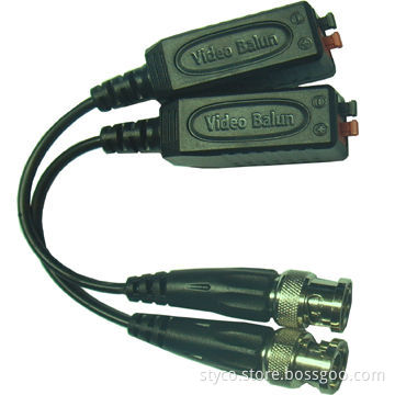 1 Channel Passive Video Balun with Transceiver, Male BNC Port and Press-fit Terminal Blocks